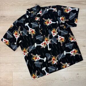 Extreme Gear Island Tropics The Liquid Lounge Martini Glass Button Down Shirt